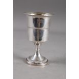 A Georgian silver goblet with gilt interior, on circular fluted base, dated 1817, 6" high, 7.5oz