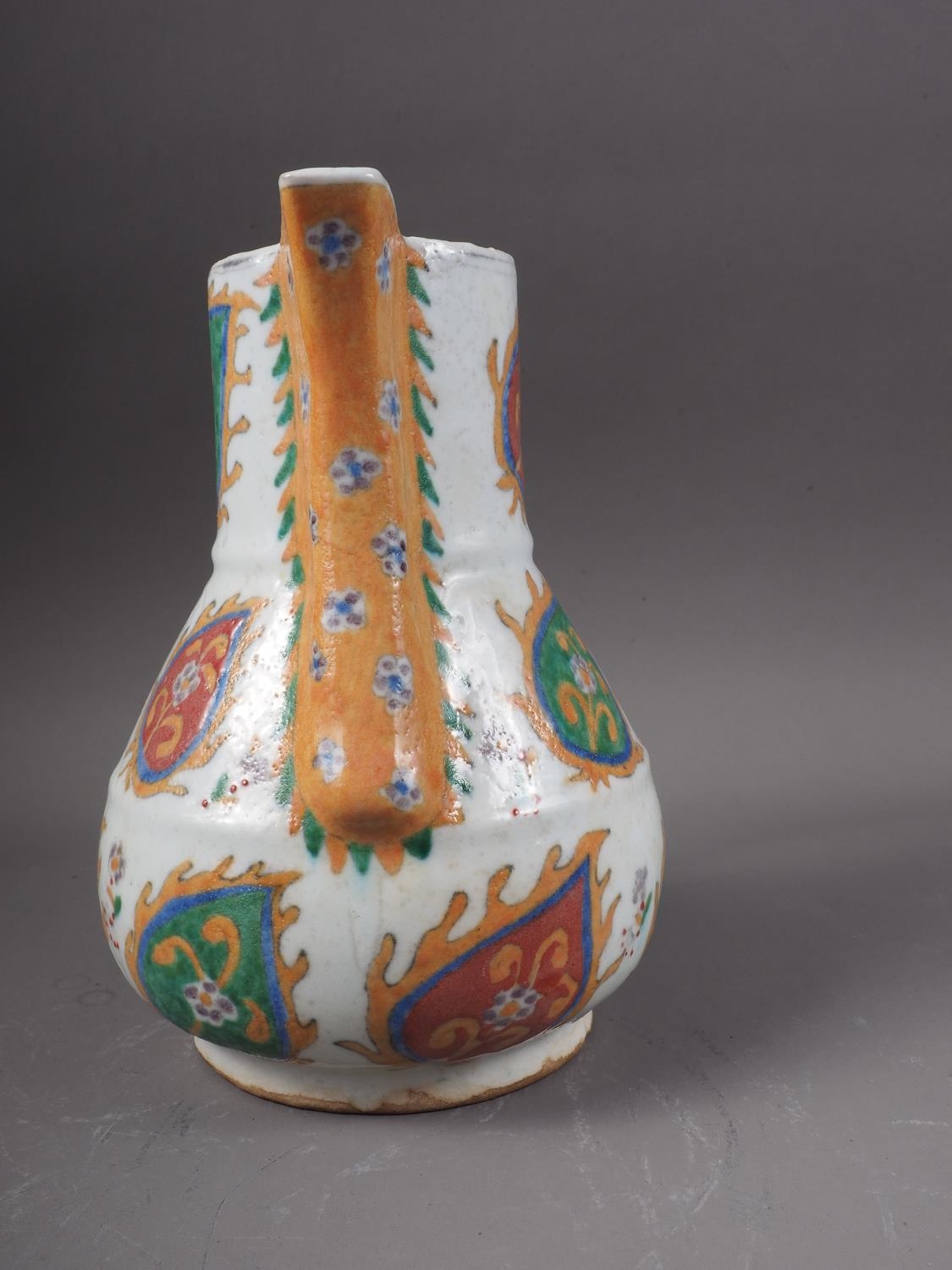 A Turkish Kutahya jug of traditional design, 8" high - Image 4 of 4