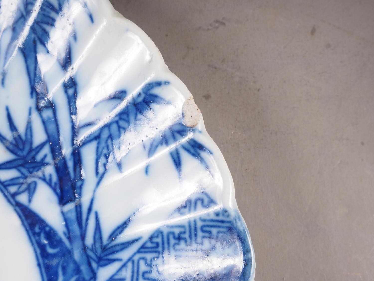 A Chinese cylindrical vase with bird in a landscape decoration (damaged), a pair of blue and white - Image 3 of 14