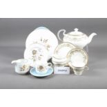 An Aynsley "Henley" pattern teaset for six and an Aynsley "Golden Grace" pattern part teaset
