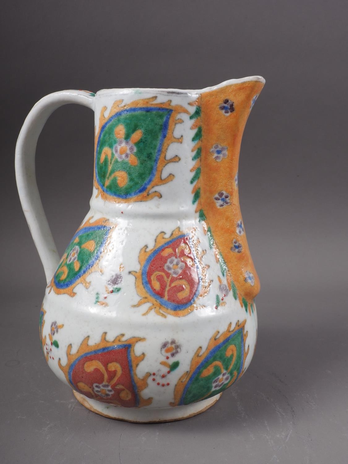 A Turkish Kutahya jug of traditional design, 8" high - Image 2 of 4