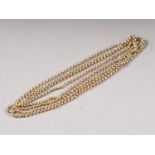 A 9ct gold circular link guard chain, 32.4g