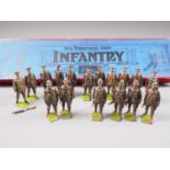 A quantity of Britains WWI lead painted toy soldiers, including Territorials, Devonshire Regiment, a