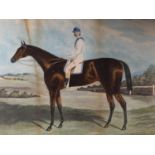 Two 19th century hand coloured engravings, horse and jockeys, "Robert the Devil" and "Cremorne",