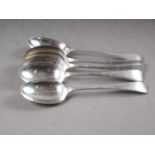 Five silver Old English pattern tablespoons, 13.2oz troy approx