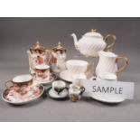 A Royal Crown Derby part coffee set, a Foley Bone China part combination service and other mixed