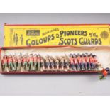 A selection of Britains lead painted toy soldiers including English and Scottish Line Infantry,