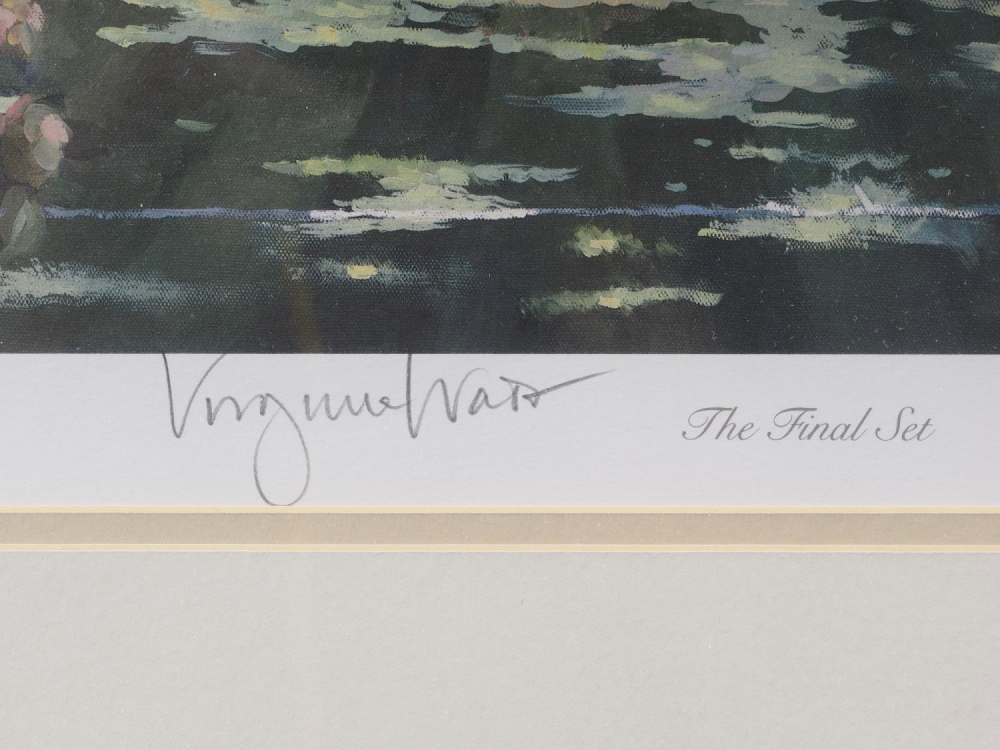 Sherrie Valentine Daines: "The Final Set", signed Virginia Wade, 272/850, and "The 18th Green St - Image 2 of 7