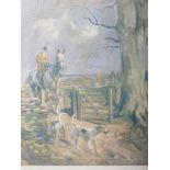 A Lionel Edwards colour print of "Augusta Guest Master Foxhounds", 1932, signed, a pair of