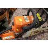 A Stihl 025 petrol chainsaw, with 17" blade and manual