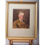 John Harvey: watercolours, a pair of early 20th century portraits of unknown gentlemen, 9 1/2" x 8