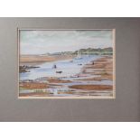 E V Watson: watercolours, The Creek Malltraeth Anglesey", a watercolour sketch, prawns, another, "