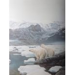 Robert Bateman: a signed limited edition colour print, "Polar Bears at Banff Island", 941/950, in