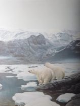 Robert Bateman: a signed limited edition colour print, "Polar Bears at Banff Island", 941/950, in