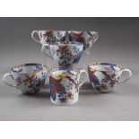 Five early 19th century Spode Imari pattern teacups and a matching coffee can