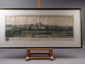 An 18th century colour print view of "Ripon in the County of York", in Hogarth frame