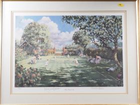 Sherrie Valentine Daines: "The Final Set", signed Virginia Wade, 272/850, and "The 18th Green St