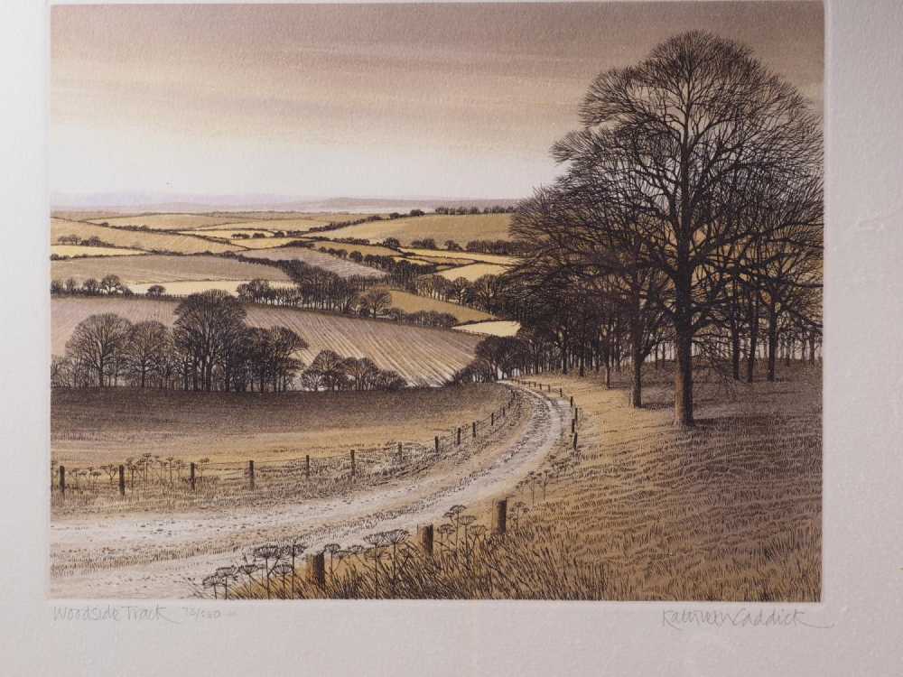 Kathleen Caddick: five signed limited edition colour prints, "Woodside Track" 73/250, and " - Image 6 of 9