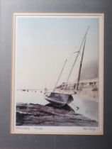 Rob Piercey: signed limited edition colour print, "Porthmadog" 241/250, two colour prints, two Welsh