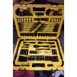 A Dewalt socket and spanner set, in case, with Allen keys and hex bits and driver, metric and
