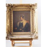 English School: A pair of 19th century oil on boards, said to be Jane Bridges and George Bridges,