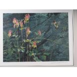Robert Bateman: two signed limited edition colour prints, "Ruby Throat and Columbine", 582/950,