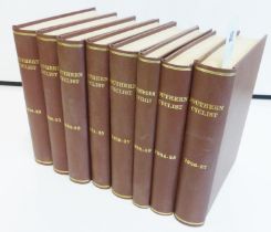 The Southern Cyclist. Eight bound volumes of the magazine, from Volume 1, No 22 (January 1926) to