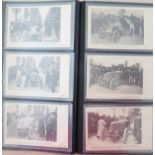 1903 Course de Paris-Madrid. A tall, vertical format album holding circa 68 postcard size images,
