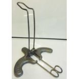 Bicycle Stand. An Albert Farnell of Bradford, painted silver.