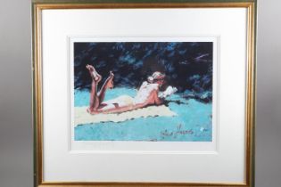 Rolf Harris: a signed limited edition print, "Just a Perfect Day", certificate verso, in gilt frame