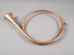 A copper hunting horn