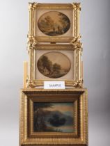 Five Le Blond prints, in oval frames, a pair of Baxter prints, in oval mounts and gilt frames, seven
