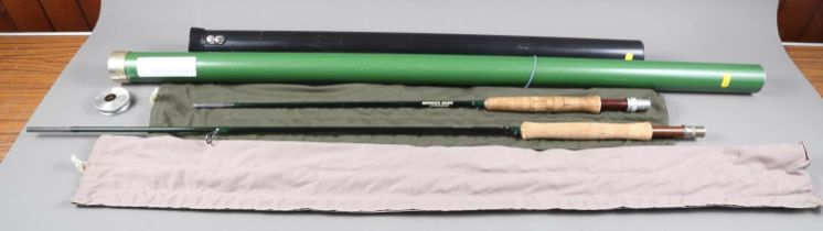 A David Norwich M500-XL 10' carbon fibre fly fishing rod and a similar M400 9' fly fishing rod