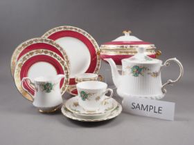 A Wedgwood "Whitehall" pattern part combination service, and a Royal Stafford "True Love" pattern