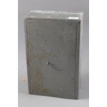 A Chubb steel wall safe with fixing bolts, 360mm high x 226mm wide x 106mm deep