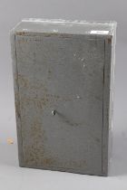 A Chubb steel wall safe with fixing bolts, 360mm high x 226mm wide x 106mm deep