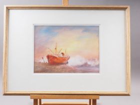 Charles Norman Longbotham, RWS: watercolours, "Desolation Bahama aground Aldeburgh 1986", 8 1/4" x