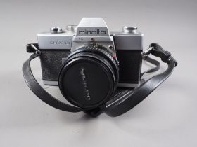 A Minolta SR T 101 Camera with a Minolta 50mm lens