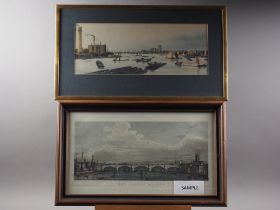 Two 19th century colour prints, views of London and bridges, and a number of other pictures, various