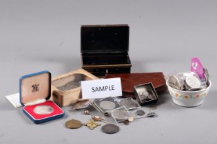 A WWI Defence Medal, an Edwardian crown, a St John Ambulance Association medal and a quantity of