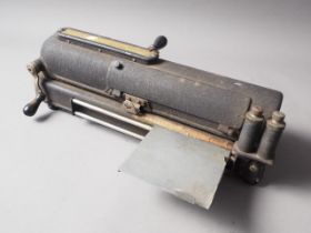 A The Todd Company Protectograph Cheque Writer, 16 1/4" long