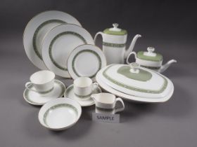A Royal Doulton "Rondelay" pattern part combination service, including two tureens, two teapots (two