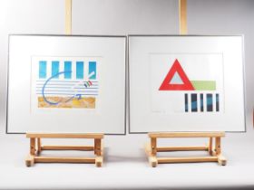 P Ryan: a pair of screen prints, "Sea Major", 8/14, and "Sea Defences", 1/14, in aluminium strip