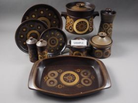 A Denby "Arabesque" pattern dinner service, complete with tureens, covered soups and serving dish