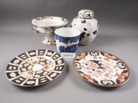 A pair of 19th century Staffordshire dogs, a Mason's "Mandarin" pattern two-handled bowl, two