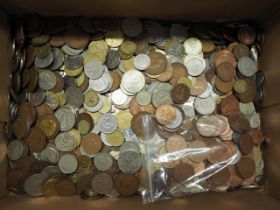 A large collection of world coins, various