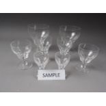 A Stuart Crystal part table service, comprising six wines, six ports, five sherries and five