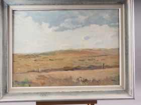 Popham: oil on canvas, "Blakeney, Norfolk", 15 1/2" x 21 1/2", in stained frame