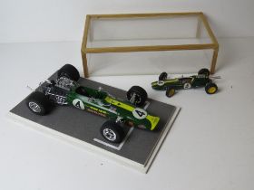 A fine scale model of a Lotus Ford racing car, c1969, as manufactured by Tamiya,