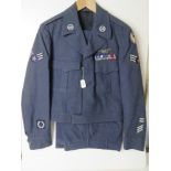 A US Airforce blue tunic and trousers bearing 9th Airforce arm patch.